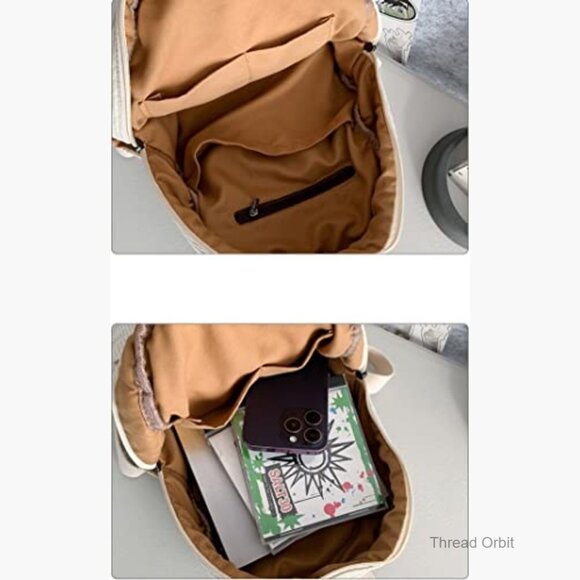 Corduroy Mini Backpack Purse - Small Daypack with Multiple Pockets main image 7